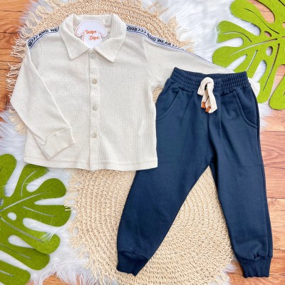 Conj. Camisa de Linho RMD WAR e Calça de Moletom - Areia